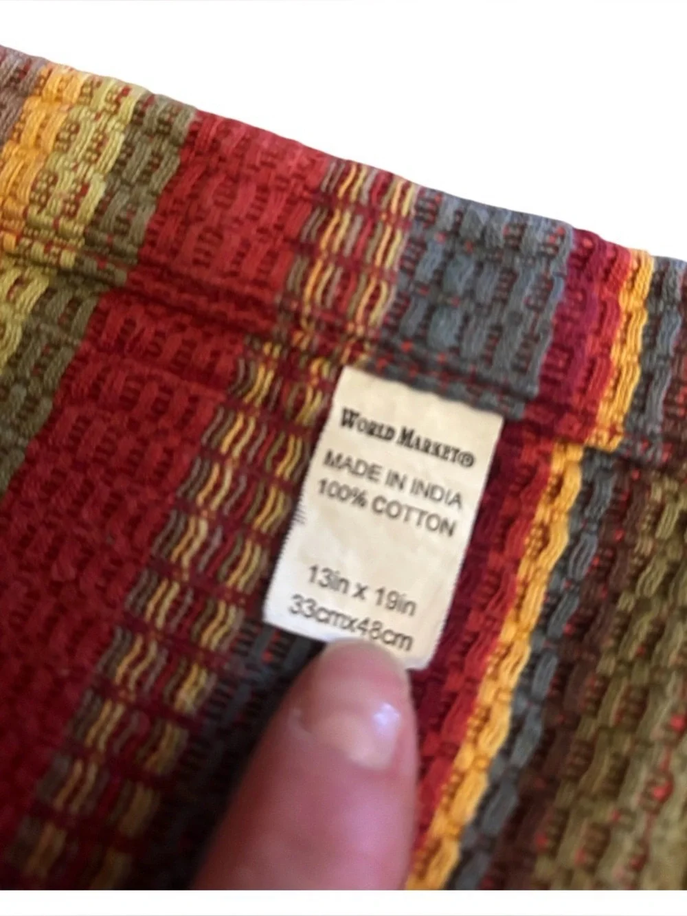 World Market | Multi Colored Boho Cotton Table Placemats | Travel RV Van Life 4